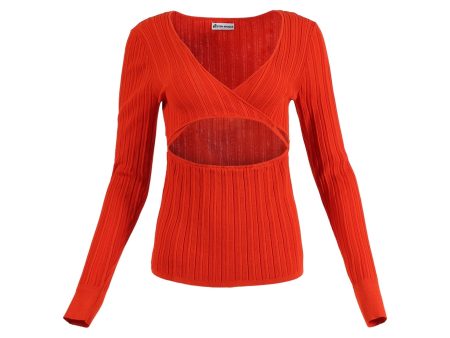 Ester Manas | Women | Long-sleeve Peephole Top | Red Sale