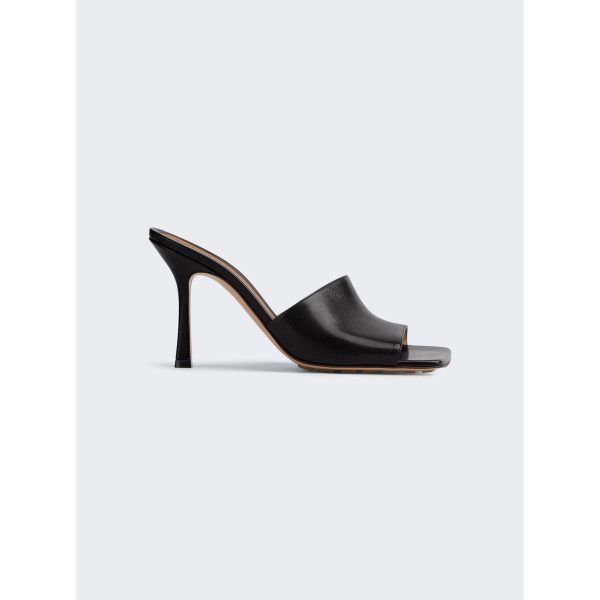 Bottega Veneta | Women | Stretch Leather Mule Sandals | Black Discount