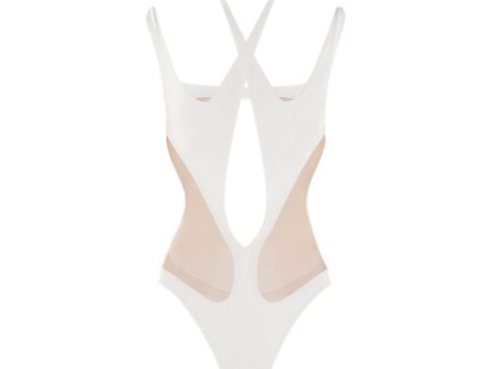 Mugler | Women | Sheer Panel Bodysuit Cheap