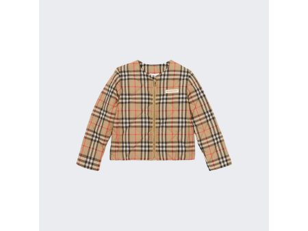 Burberry Kids | Kids Check Print Quilted Jacket | Archive Beige Hot on Sale