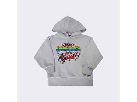 Balenciaga Kids | Kids Multi Logo Detail Hoodie | Dirty White Sale