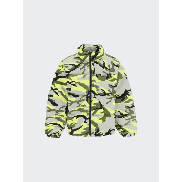 Vetements | Men | Logo Puffer Jacket | Neon Camo Supply