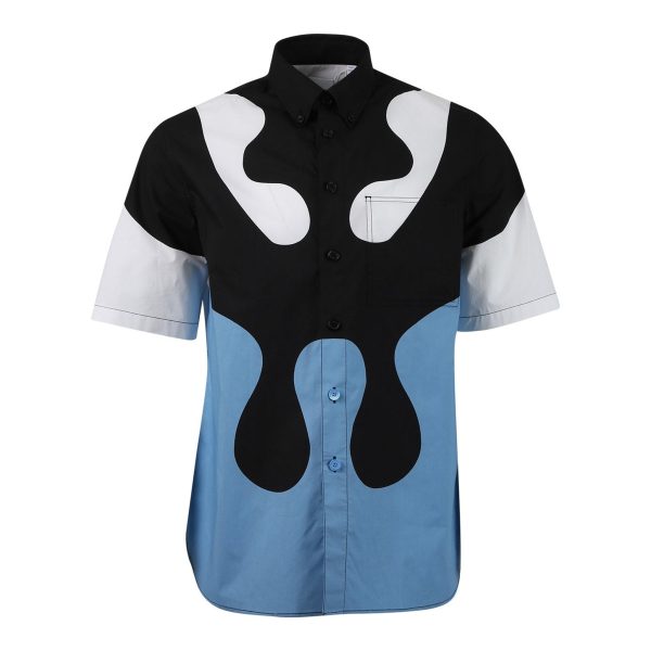 Burberry | Abstract Print Short-sleeve Shirt | Blue Topaz Fashion