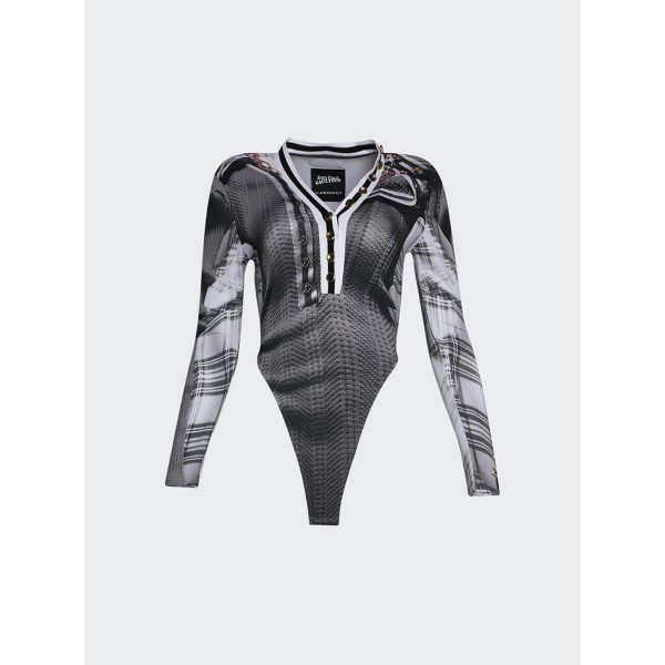 Y Project | Women | X Jean Paul Gaultier Trompe-l oeil Cardigan Bodysuit | Grey on Sale