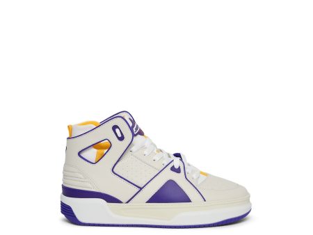 Just Don | Basketball Courtside Top Sneaker | White x Purple Online Hot Sale