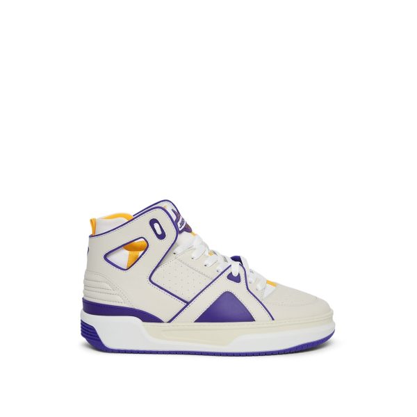 Just Don | Basketball Courtside Top Sneaker | White x Purple Online Hot Sale