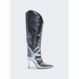 Alexandre Vauthier | Women | Metallic Tall Boots | Laguna Blue For Cheap