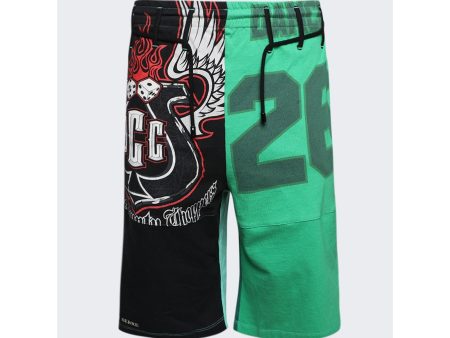 Marine Serre | Men | Regenerated Graphic T-shirt Shorts | Bright Green Sale