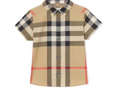 Burberry Kids | Kids Buttoned Short Sleeve Shirt Archive Beige For Sale