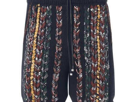 Amiri | Men | Braided Bandana Shorts | Black Discount