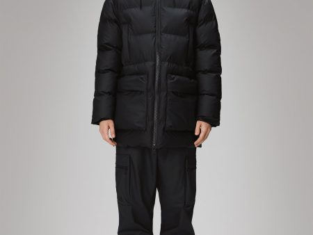 Alta Long Puffer Cargo Jacket | Black Online Sale