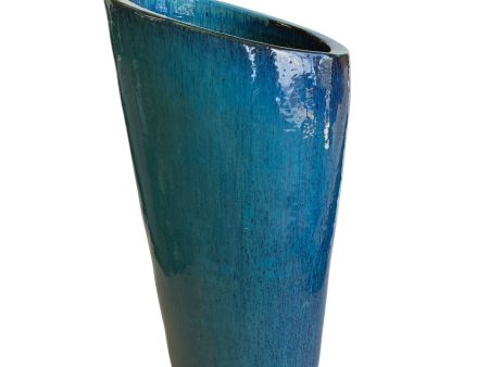 8331N19 - Marble Green Slanted Ceramic Planter Online Sale