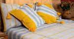 Oaxaca Handmade Grey and Yellow Bedding Set Online Sale