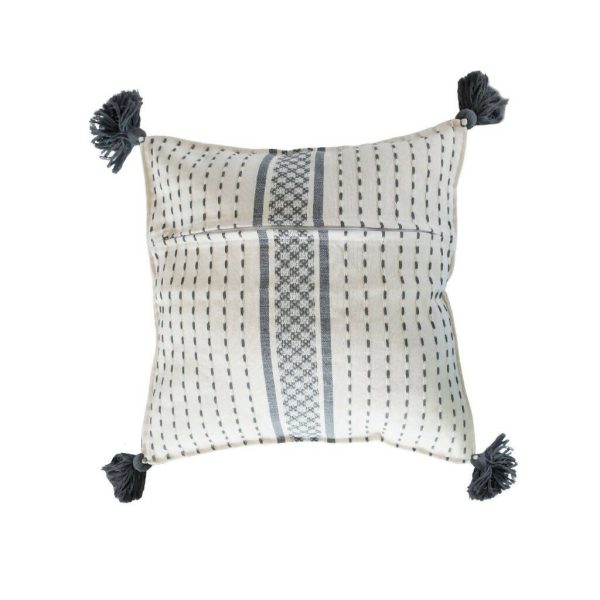 TULA DE ALLENDE CUSHION COVERS LOOM WITH POM-POMS For Discount