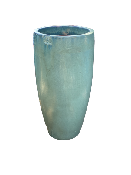 6036H4FS - Light Turquoise Tall Tapered Cylinder Planter - FREE SHIPPING For Discount