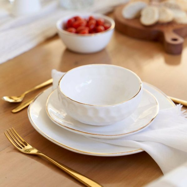 Dinner Plate Gold Luna Set Supply