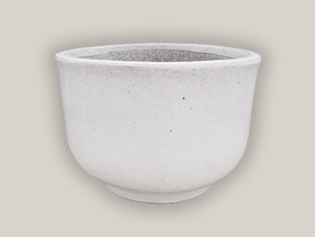 3043L4FS - White Contemporary Low Ceramic Bowl FREE SHIPPING For Discount