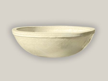 3117L2 - Vanilla Shallow Ceramic Bowl Online Sale