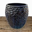 6105H76 - Deep Turquoise Honeycomb Planter For Discount