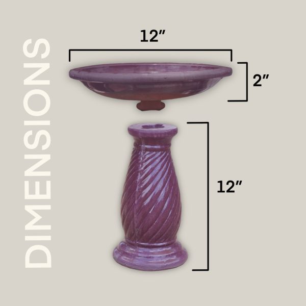 307M - Small Ornate Ceramic Bird Bath For Cheap