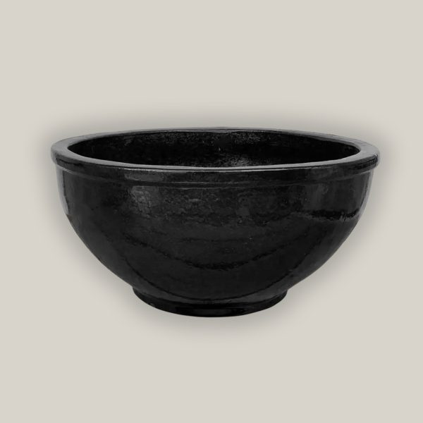 3009L1FS - Matte Black Traditional Low Ceramic Bowl FREE SHIPPING Hot on Sale