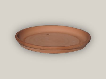 6135H27FS - Round | Unglazed Ceramic Plant Saucer | High Fired Ecofriendly Clay - Sizes 8 -24  - FREE SHIPPING For Discount