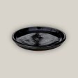 6135H34FS - Round | Shiny Black Ceramic Plant Saucer | High Fired Ecofriendly Clay - Sizes 8 -24  - FREE SHIPPING Online