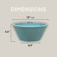 6028H1FS - Turquoise Low Cone Pot - FREE SHIPPING Discount