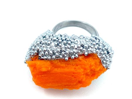 Rock in Orange Ring For Discount