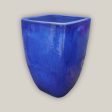 8107N8 - Blue Milan Rounded Edge Square Ceramic Pot Cheap