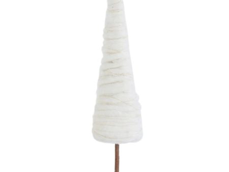 WOOL CHRISTMAS TREE WITH STAR AND WOOD BASE 18 H Hot on Sale