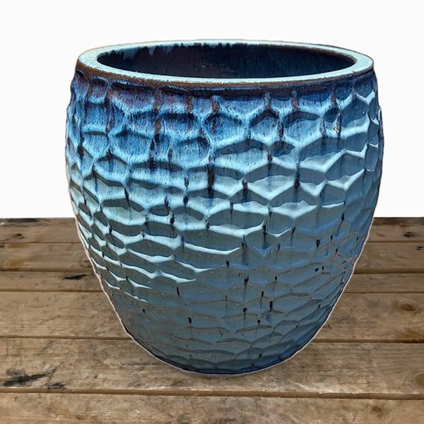 6105H4FS - Light Turquoise Honeycomb Planter - FREE SHIPPING For Sale