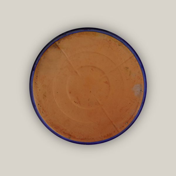 6135H47FS - Round | Blue Ceramic Plant Saucer | High Fired Ecofriendly Clay - Sizes 8 -24  - FREE SHIPPING For Discount