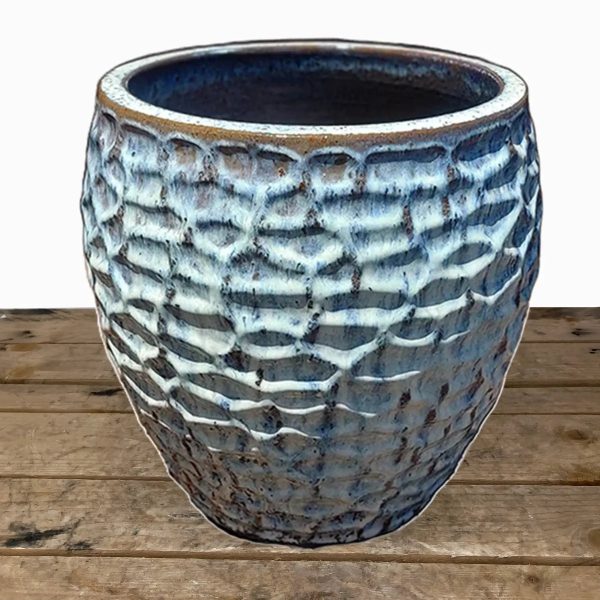 6105H4FS - Light Turquoise Honeycomb Planter - FREE SHIPPING For Sale