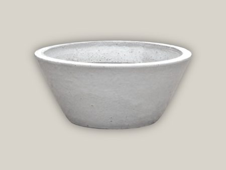 8161N12 - White Ceramic Cone Bowl Planter Fashion