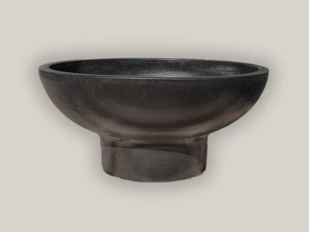 3064L1FS - Matte Black Short Contemporary Ceramic Planter FREE SHIPPING Discount