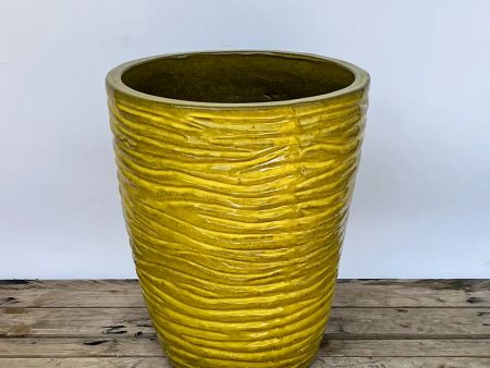 3012L38FS - Atomic Yellow Tiger Stripe Planter FREE SHIPPING on Sale