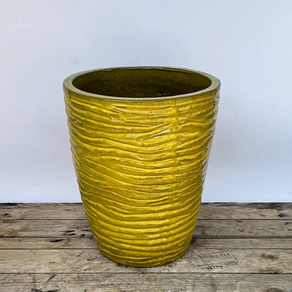 3012L38FS - Atomic Yellow Tiger Stripe Planter FREE SHIPPING on Sale