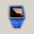 8096N8 -Blue Ripple Wedge Planter Discount