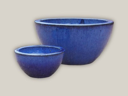 6032H47FS - Blue Wide Succulent Bowl - FREE SHIPPING Fashion