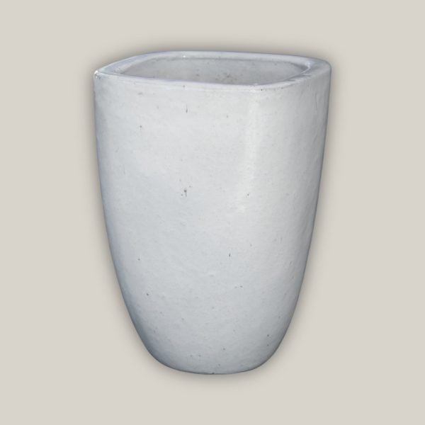 6027H25FS - White Milan Rounded Edge Square Pot - FREE SHIPPING Discount