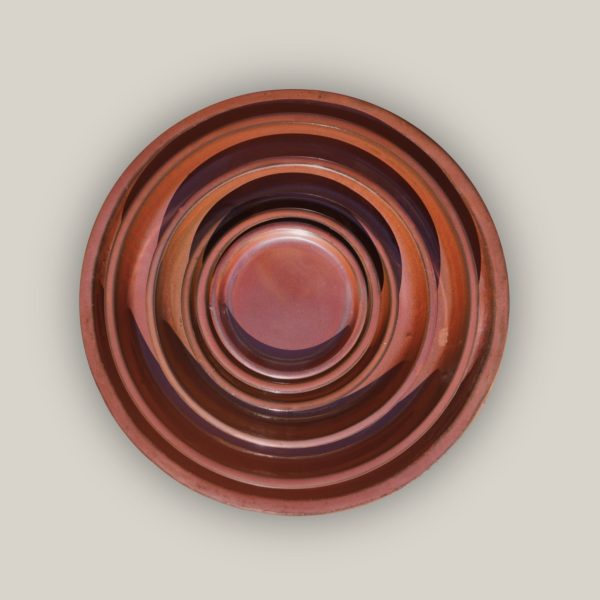 6135H42FS - Round | Copper Red Ceramic Plant Saucer | High Fired Ecofriendly Clay - Sizes 8 -24  - FREE SHIPPING For Cheap