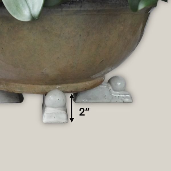 5232S39 - Angkor Ceramic Bari Pot Feet - Sold Individually For Cheap