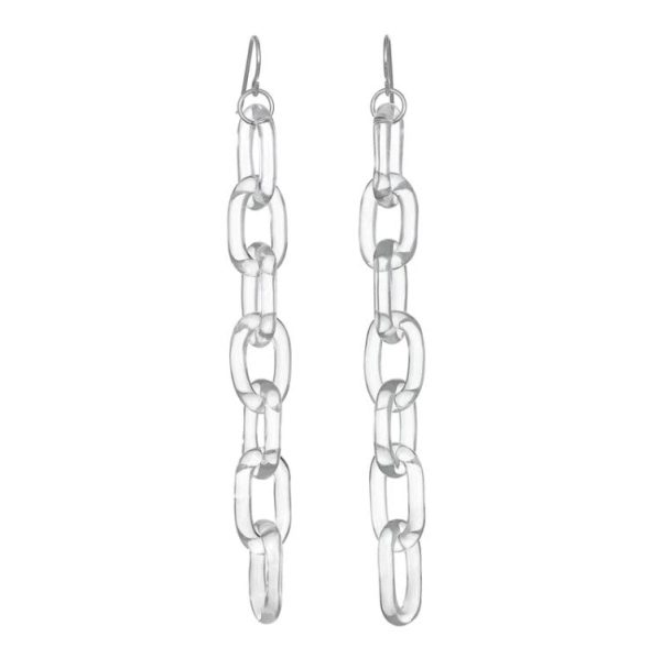 Oval Chain Earrings For Sale