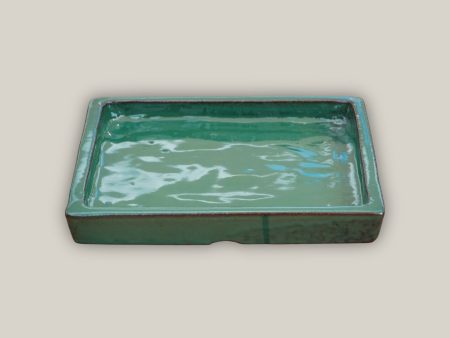 3127L5FS - Square | Jade Ceramic Plant Saucer | High Fired Ecofriendly Clay - Sizes 8 -15  - FREE SHIPPING Online