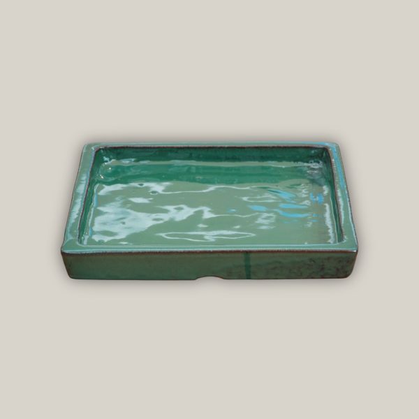 3127L5FS - Square | Jade Ceramic Plant Saucer | High Fired Ecofriendly Clay - Sizes 8 -15  - FREE SHIPPING Online