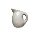 STONEWARE PICHER,  REACTIVE GLAZE, BONE COLOR For Discount