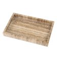 RECTANGULAR TRAVERTINE TRAY on Sale