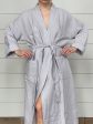 SOFT LINEN BATHROBE KIMINO NEUTRALS TONES Discount