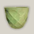 3119L3 - Spring Green Ceramic Geometric Design Planter For Sale